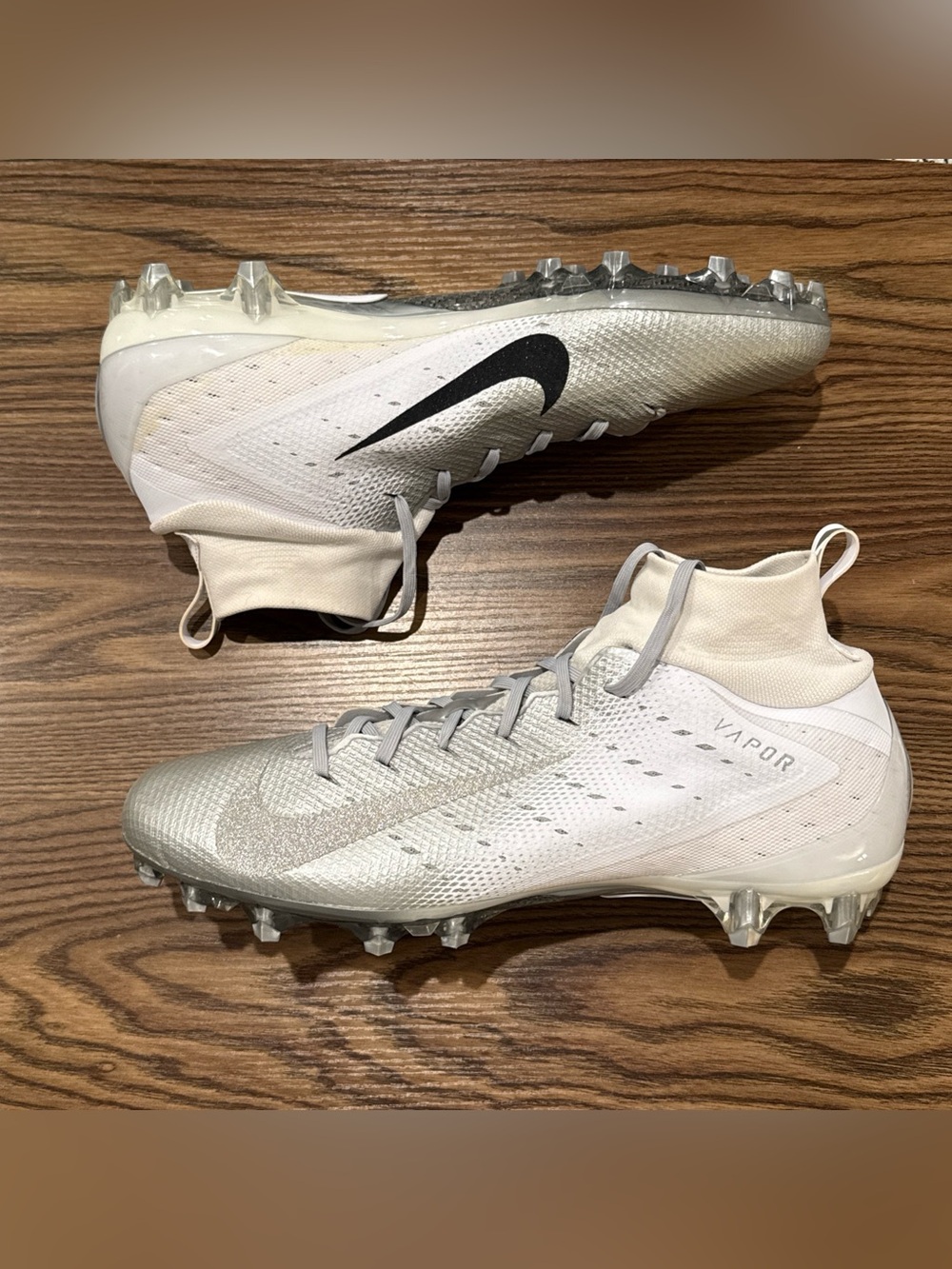 Size 14 Nike Vapor Untouchable Pro 3 Football Cleats White Silver 917165-112